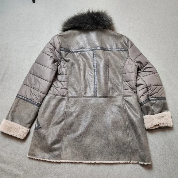 Johnston & Murphy Faux Fur lined Coat size Large - Picture 7 of 11